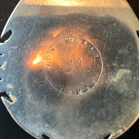 Jon McCray Signed Silver Onyx Pendant. - Picture 4 of 4